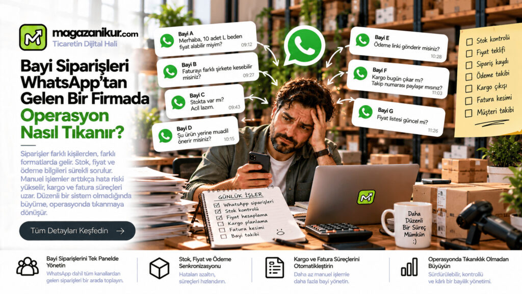 Bayi Siparişleri WhatsApp'tan Gelen Bir Firmada Operasyon Nasıl Tıkanır? 1 whatsapp otomasyon